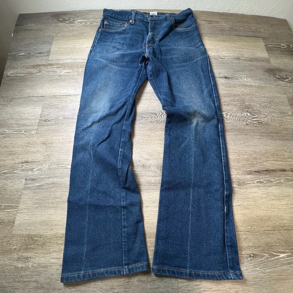 Levi's 517 Boot Cut Jeans Mens 34x30 Blue Dark Wash Denim 00517-2017